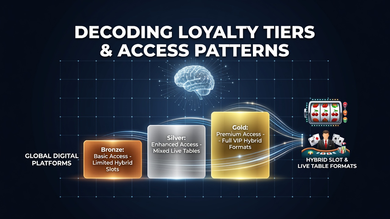 Loyalty tier structure influencing access to hybrid slot and live table games on digital platforms