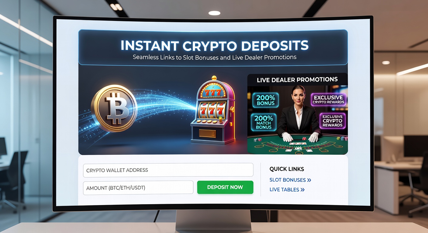 Live dealer table game interface displaying a crypto bonus activation popup, with roulette wheel and blackjack cards in action alongside deposit confirmation