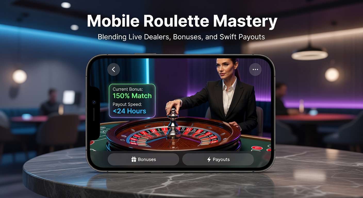 Close-up of mobile app interface showing a roulette bonus claim button, payout options, and a live dealer stream thumbnail