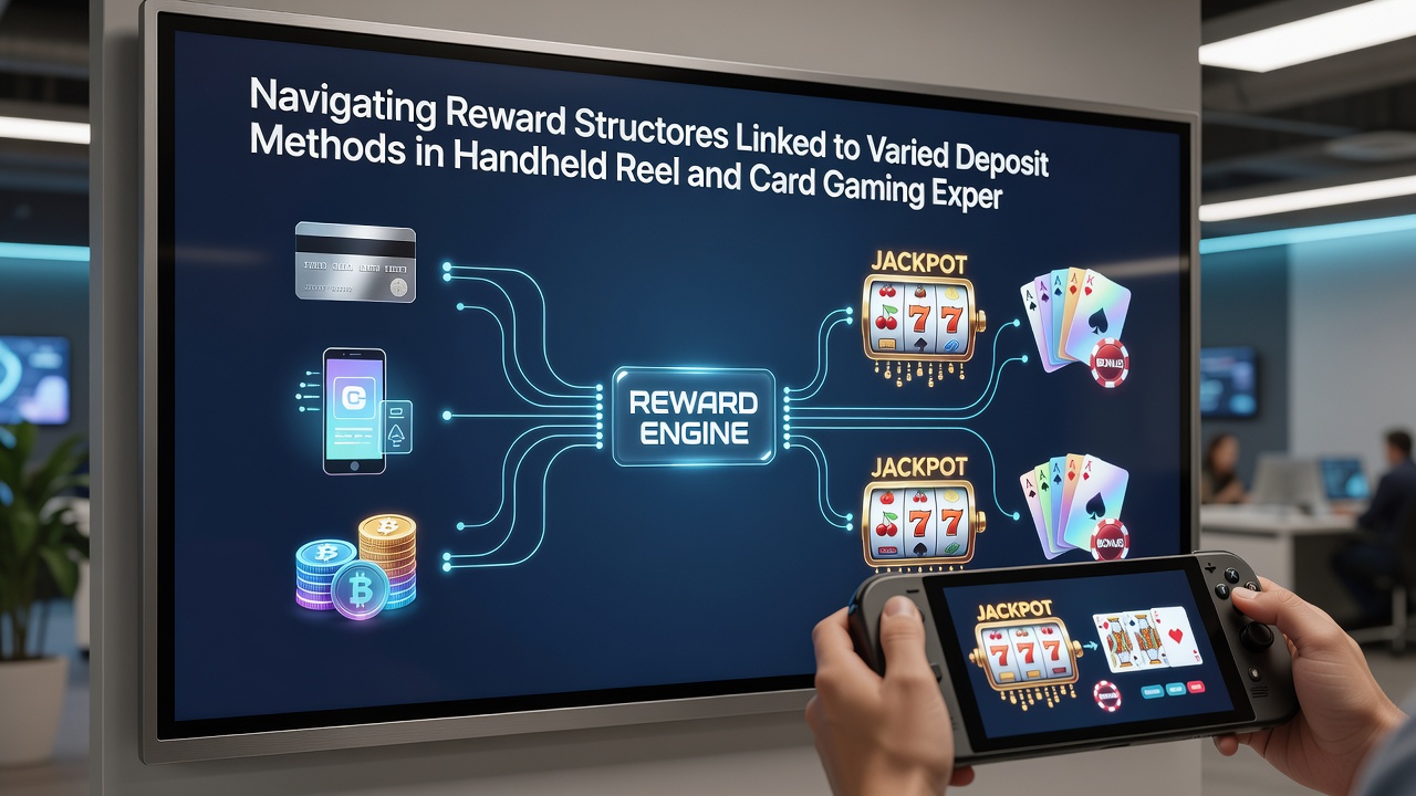 Player navigating deposit rewards and loyalty tiers on a handheld device during a card game session