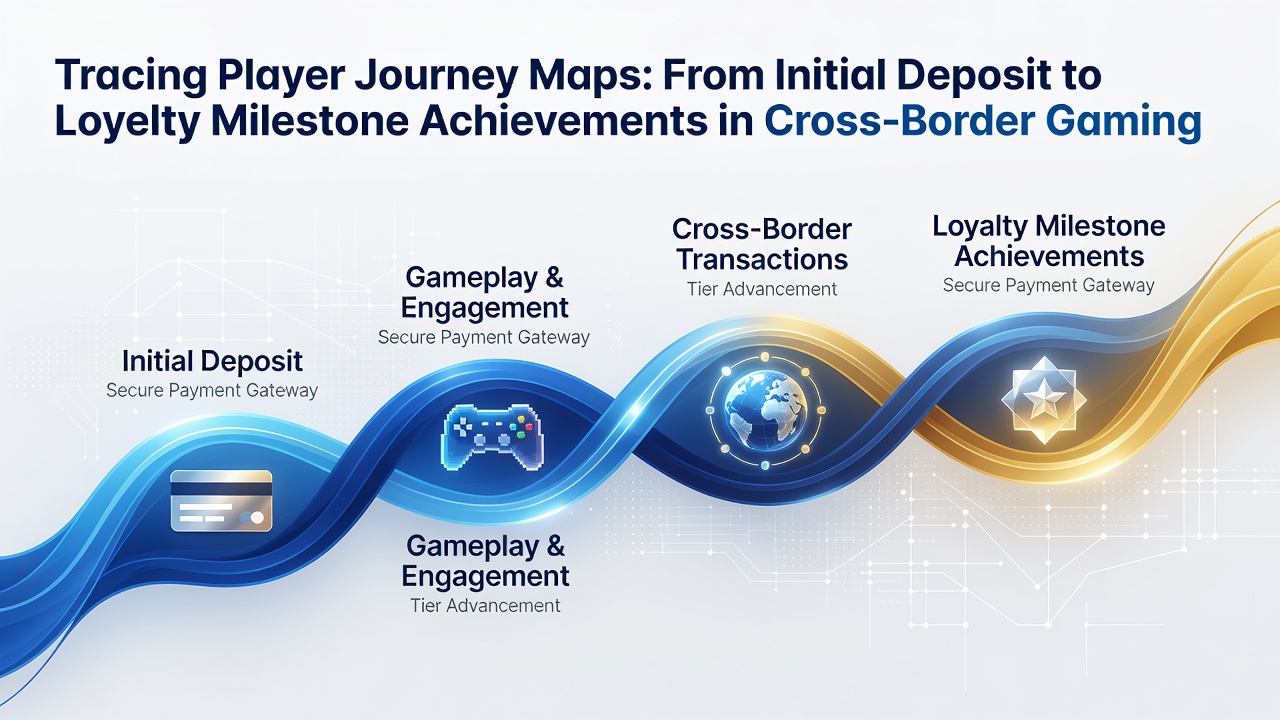 Diagram depicting mid-journey engagement metrics and loyalty tier progression on international gaming platforms